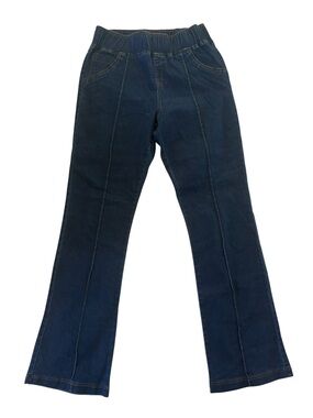 HUE Women's Dark Blue Flare Jeans with Elastic Waist